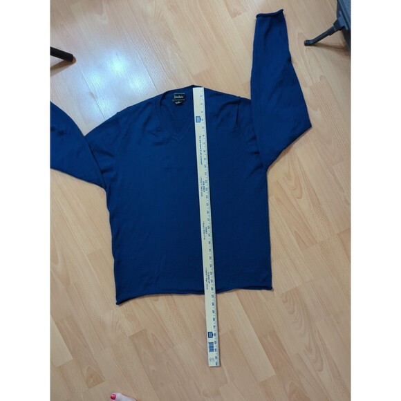 Neiman Marcus Men's Sz XL Lapis Blue Merino Wool Blend Sweater Preppy - Picture 8 of 9